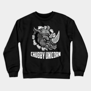 Angry Chubby Unicorn Rhino Gift Crewneck Sweatshirt